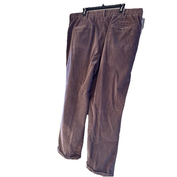 Brooks Brothers Elliot Mens Corduroy Pants 42 x 32 Pleated Relaxed Fit Brown - Picture 8 of 9